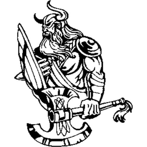 Interesting Ferocious Warrior Car Stickers Motorcycle Decals KK Vinyl Cover Scratches Waterproof PVC 17.8cm X 14.3cm