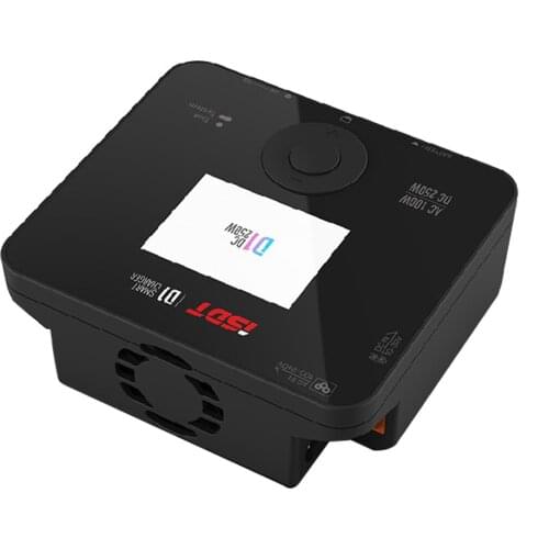 ISDT D1 AC 100W DC 250W 10A Dual Channel Smart Battery Balance Charger LiFe Lilon 1-6S Lipo For RC FPV Drones