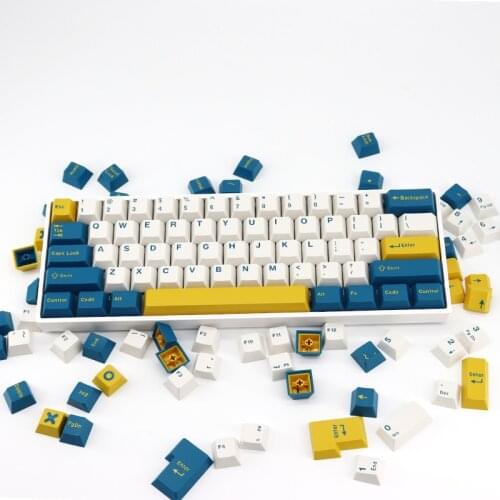 Merlin Double Shot Keycaps for ANSI ISO Layout Original Cherry profile ABS Keycap For MX Mechanical Keyboard 64 68 84 980m 171