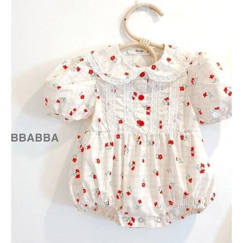 2021 new boys girls printed rompers cotton summer babys jumpsuit