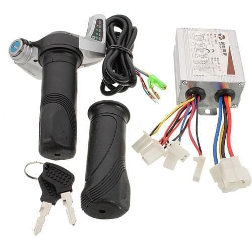 24V 500W Motor Brushed Controller Throttle Twist Grip For Electric Bicycle Bike Throttle Grips Motorcycle Display Controlador