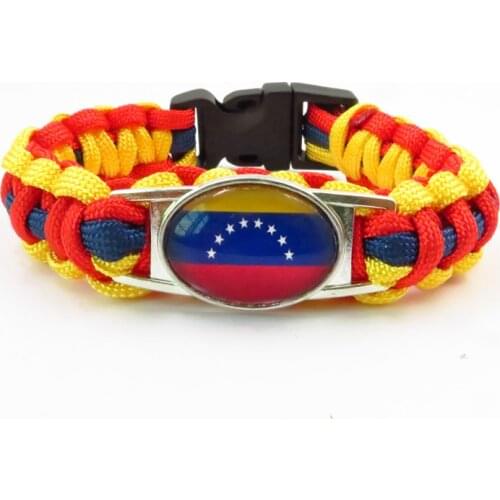 Infinity Love Venezuela Bracelet Charm Venezuela Flag Leather Bracelets Fashion Men And Women Jewelry Gifts