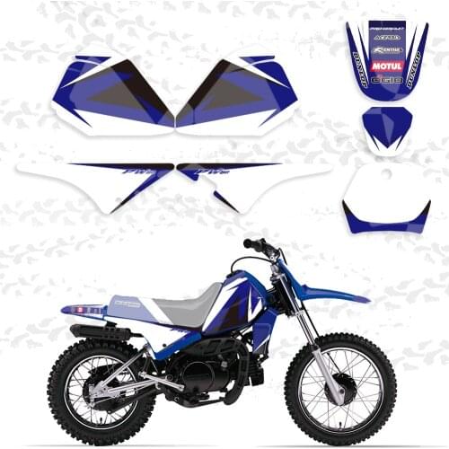3 Styles Moto TEAM Graphics Background Decal Stickers For Yamaha PW80 PW 80 All Years PIT bike Dirt Bike Motorbike Pegatina