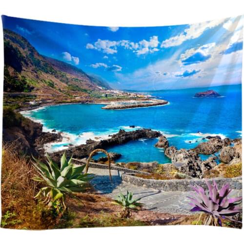 Natural Landscape Tapestry Wall Hanging Cloth Bed Spread Beach Towel Table Cloth YogaMat House Decoration Living Room Decoration