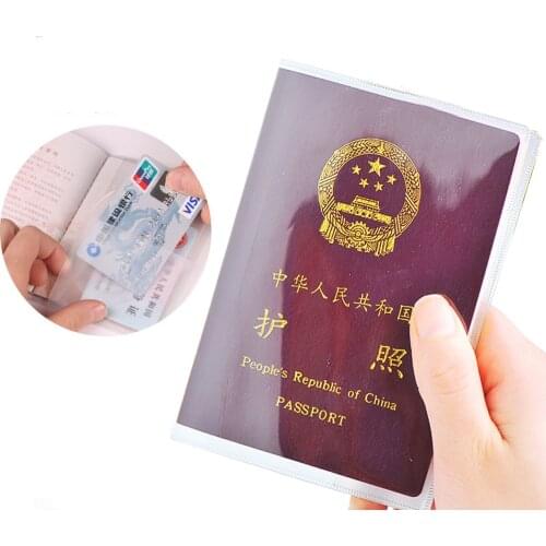 2PCS PVC Transparent Passport Cover Clear Protector Case Waterproof Document Bag Passport Holder Organizer Card Travel Accessori