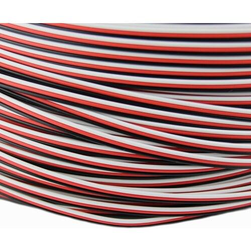 OliYin 10meter 22AWG 60cores Servo Lead Extension Cable (no plug) 3p Servo Extended Wire Cable for DIY Futaba JR Hitec RC