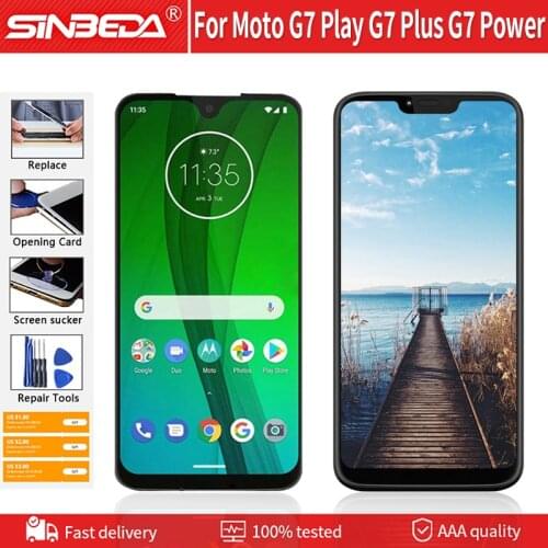 Original LCD For Motorola Moto G7 Plus G7 Play G7 Power LCD Display Touch Screen Digiziter Assembly Replacement Free Tools