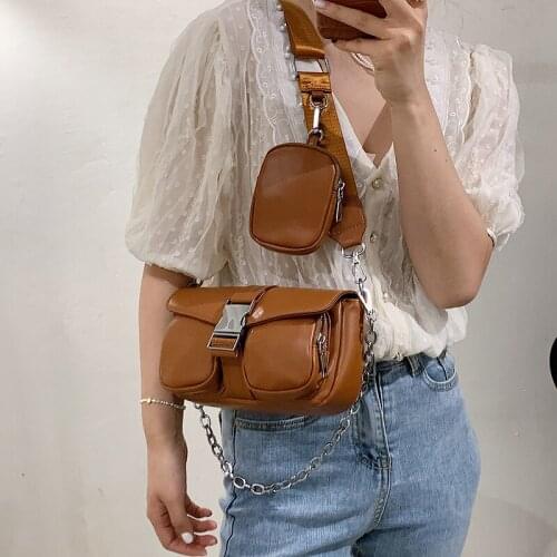 Chain simple portable handbag designer luxury female bag purse new retro casual messenger bag trendy fashion shoulder bag