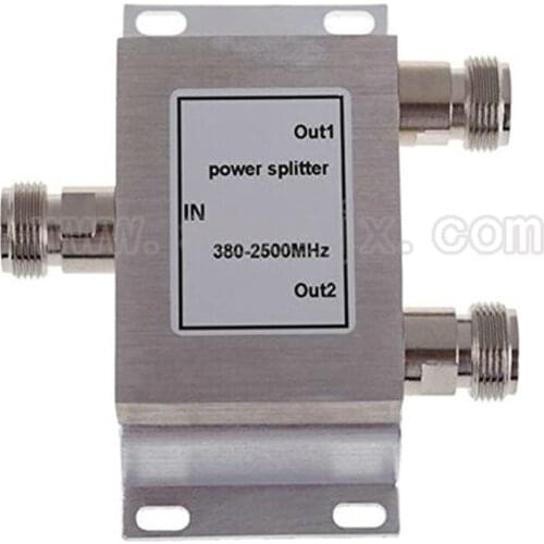 RF Coaxial Splitter 1 to 2 Way Power Splitter 380-2500MHz Signal Booster Divider N female 50ohm Fast shipping