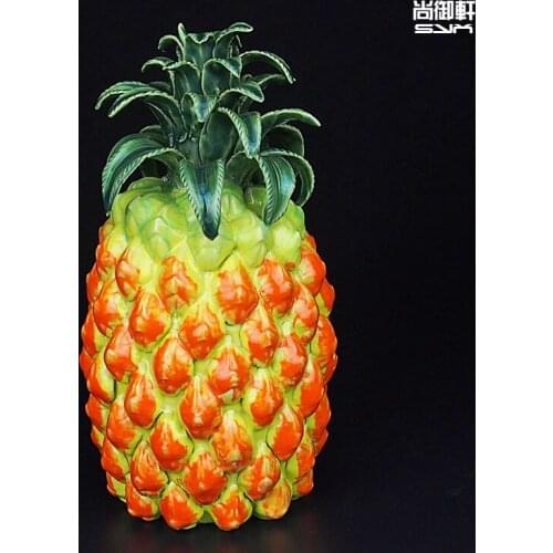 Shiwan ceramic doll boutique creative master simulation fruit plant pineapple diner Home Furnishing hall decoration decoration