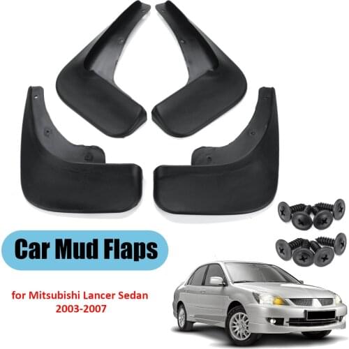 Front Rear Mud Flaps for Mitsubishi Lancer Sedan 2003-2007 Mudguards Splash Guards for Fender Car Accessories