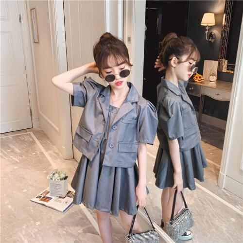Teen Girls Tracksuit 2021 Spring Fashion Kids Suit For Girls Clothing Sets School Jackets Dress Suit 10 12 14Year Child Clothes