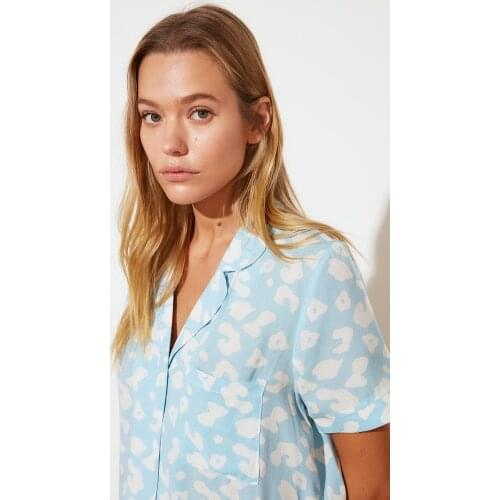 Trendyol Leopard print Woven Pajamas set THMSS21PT0591