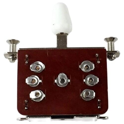 Thickening 5 Way Selector Electric Guitar Pickup Switches Toggle Lever Switch Black and white hat optional
