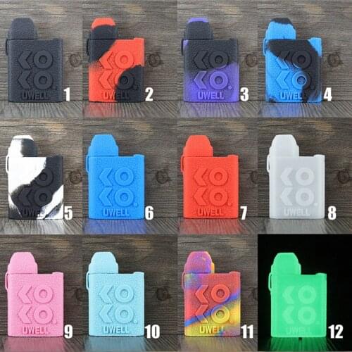 10pcs Texture Case for UWELL CALIBURN KOKO Pod Protective Silicone Rubber Sleeve Cover Shield Wrap Skin Shell gel sleeve