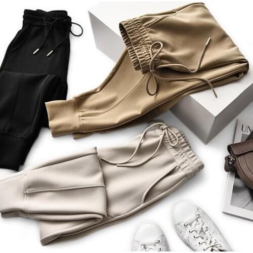Women Pants Drooping Modal Elastic High Waist Casual Sweatpants Womens Tappered Spring Summer Pants Women Pantalones De Mujer