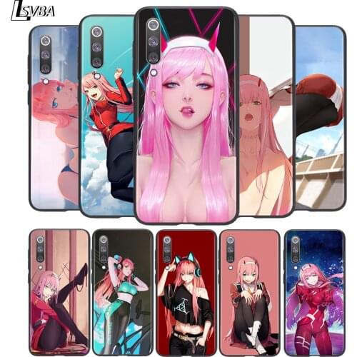 Zero Two Darling Fran Hard Silicone For Xiaomi Mi 11i 11 10T 10 9T 9 A3 8 Lite CC9 SE Note10 Lite Ultra Pro Black Phone Case