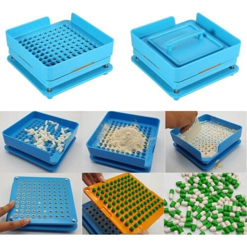 0# 100holes ABS 6pcs Capsules Filler Tools Capsule Machine Manual Capsule Filling Machines Size 0 Encapsuladora Manual Machine