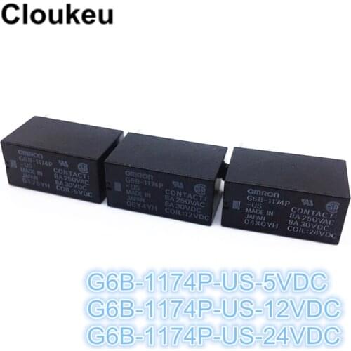 100Pcs Relay DIP4 G6B-1174P-US-5VDC G6B-1174P-US-12VDC G6B-1174P-US-24VDC