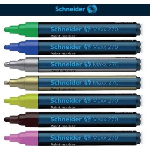 3 Pcs/Lot Schneider Maxx270 Multicolor paintbrush Tire pen fiber signature pen 1-3mm wholesale School Office Supplies