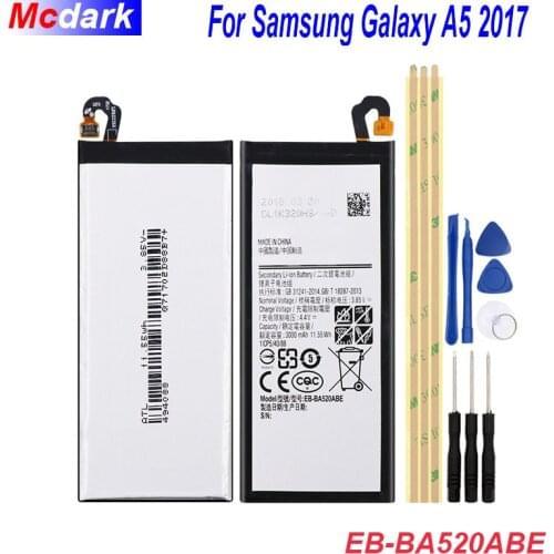 3000mAh For Samsung Galaxy A5 2017 A520 SM-A520F A520F A520K A520L A520S Battery Batterie Phone Replacement Batteria EB-BA520ABE