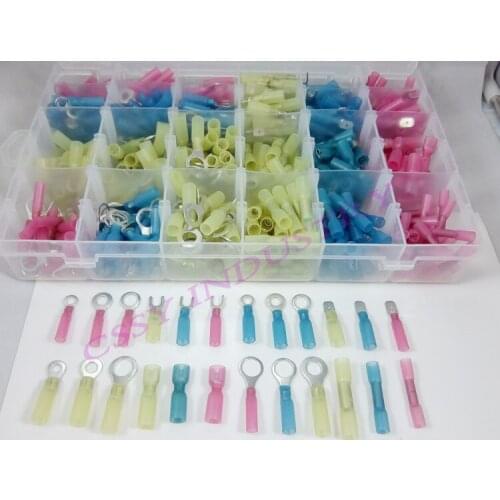 480 piece/box heat shrink electrical crimp butt connector terminal from 22-10AWG(0.5-6 square meter cable)