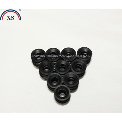 50 pieces free shipping black rubber sucker OD20 ID6 H24
