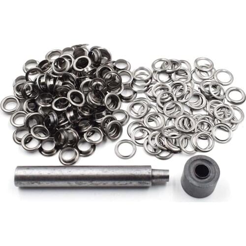 500sets 8mm Eyelets Metal hole Ventilation holes Eyelets Black metal eyelets Canopy cloth rope hole Clothing & Accessories