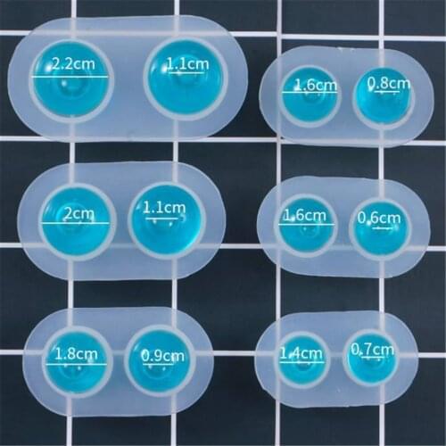 6PCS BJD Doll Heavy Pupil Eye Silicone Mold Base Pressure DIY BJD Eye Materials