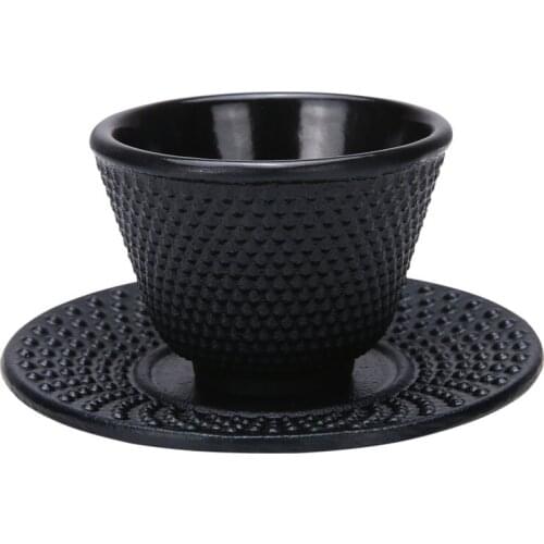 Promotion! Cast Iron Tea Cups Drinkware Chinese Handmade Kung Fu Coffee Tools Health Care Polka Dot Iron Cup Iron Pot Retro Cup