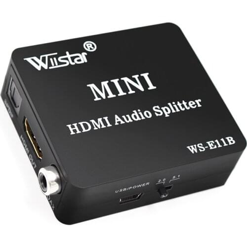 Wiistar Mini HDMI Audio Splitter 50% off R / L Spdif Audio with 2.1 / 5.1ch HDMI Audio Extractor Free Shipping