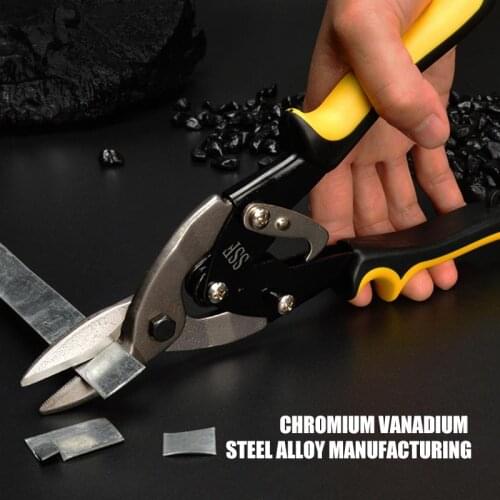 Aviation Snips 10" Tin Snips Metalworking Tin Sheet Metal Snip Cutting Scissor Iron Plate Cut Shear Household Hand Cutting Tools