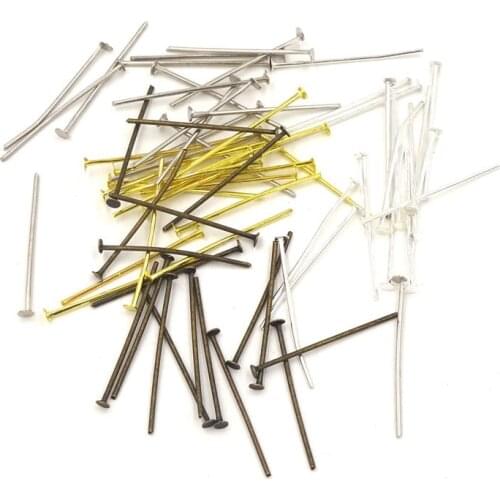800pcs Head Pins Jewelry Finding Beads Needle for Jewelry Making Findings Gold Silve Bronze 14/20/26/30/35/40mm