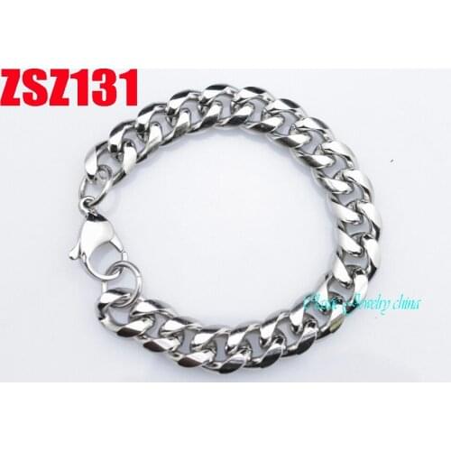 10mm The circular arc shape 316L stainless steel hand catenary distortion chains punk bracelet fashion Jewelry mens ZSZ131