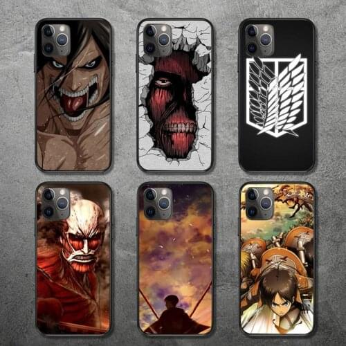Anime attack on Titan Phone Case for iPhone 12 11 mini pro XS MAX 8 7 6 6S Plus X 5S SE 2020 XR