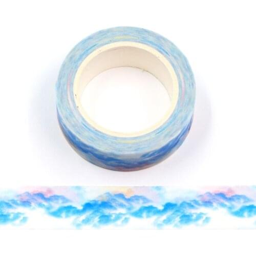 1PC 15MM*10M Beautiful Cloud Decorative Washi Tape Scrapbooking Masking Tape School Office Supply