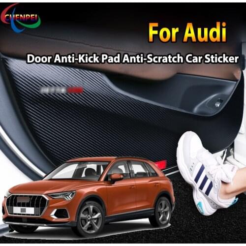 For Audi Q5 2010-2018 Q5L Q2L 2018-2021 Q3 2013-2021 Car Door Anti Kick Pad Protection Stickers Car Interior Accessories