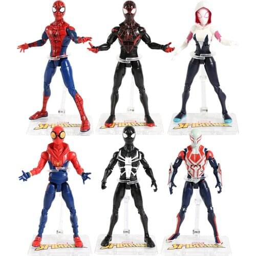 Spiderman Peter Parker Miles Morales Gwen Stacy Spider Man 2099 PVC Action Figure Collectible Model Toy