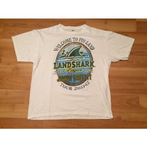 2011 JIMMY BUFFETT CONCERT T SHIRT MENS XL WELCOME TO FINLAND LANDSHARK LAGER