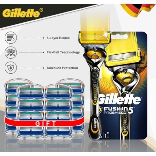 Gillette Fusion5 Proshield Straight Razor Manual Shaving Machine Safety Razor Cassettes Shaver For Beard With Replaceable Blades