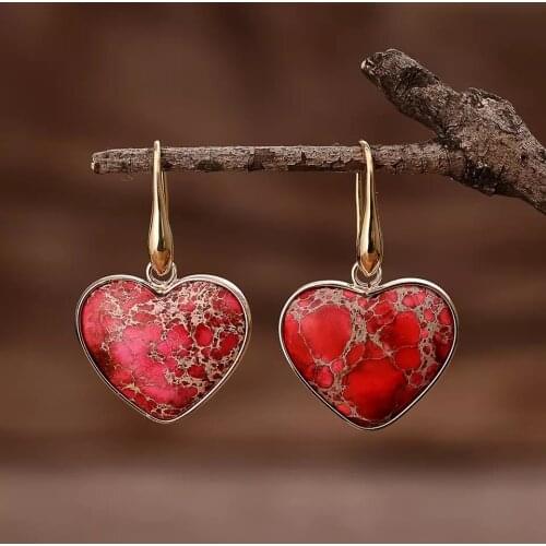 SS21 4Unik Classic Women Earrings Japsers Heart Shape Dangle Earring Crazy Fashion Designer Teengirls Jewelry Bijoux UN-E014