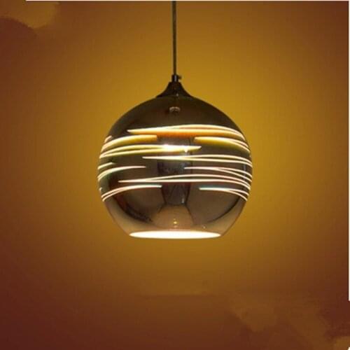 Classic Design Led Lamp Pendant Light Diameter 15/20cm 3d Colorful Plated Glass Mirror Ball Hanging Light Fixture hanging lamp