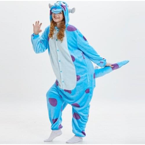 Monsters Inc Sullivan Onesies For Adults monstruos university Kigurumi Animal Pajamas Flannel Warm Cosplay Costume Party Pajamas
