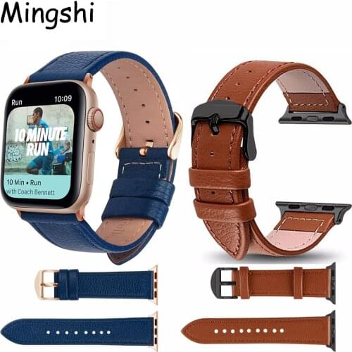 High quality Leather loop Band for iWatch 40mm 44mm Sports Strap Tour band for Apple watch 42mm 38mm Series 2 3 4 5 6 SE
