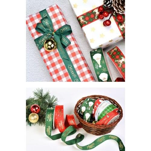 YAMA ribbons tree\deet\9mm\1.6cm\25mm\golden letterrs 100yards red green ribbons\DIY Christmas decorations\gift wrapping paper