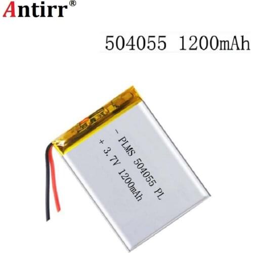 504055 3.7V 1200mAh Rechargeable Li-Polymer Li-ion Battery For mp3 mp4 mp5 phone DVR GPS power bank IPTV lexand sa 5 054055