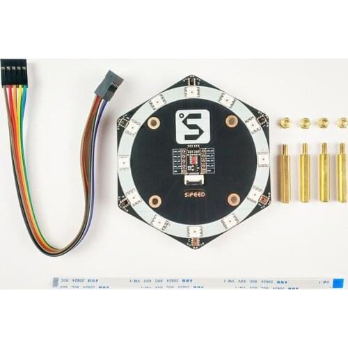 Sipeed MAIX R6+1 Microphone Array 6+1 Digital Microphones and 12 RGB LEDs Compatible with Maix AIoT series