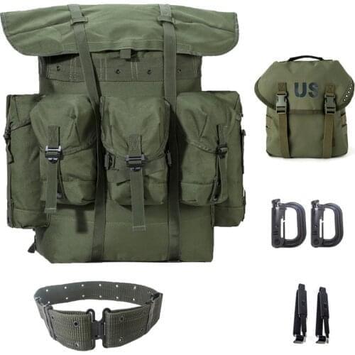 MT Military Tactical Backpack ALICE Butt Pack 50L Men Army Survival Combat Field Rucksack With Frame Outdoor Camping Hiking Bag