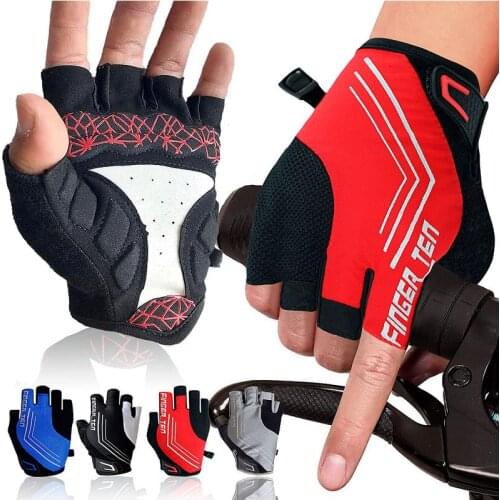 Anti Slip Shockproof Cycling Gloves Half Finger Men Women Mountain Road Bike Bicycle Gel Paded Breathable Biking