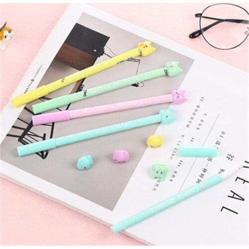 DL Newstationery cute cat creative black pen pen 0.38mm student supplies Wholesale price office & school stationery small gift